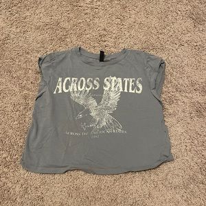 Large, gray, H&M cropped tank